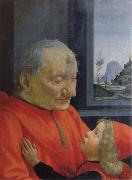 Domenico Ghirlandaio old man with a young boy oil